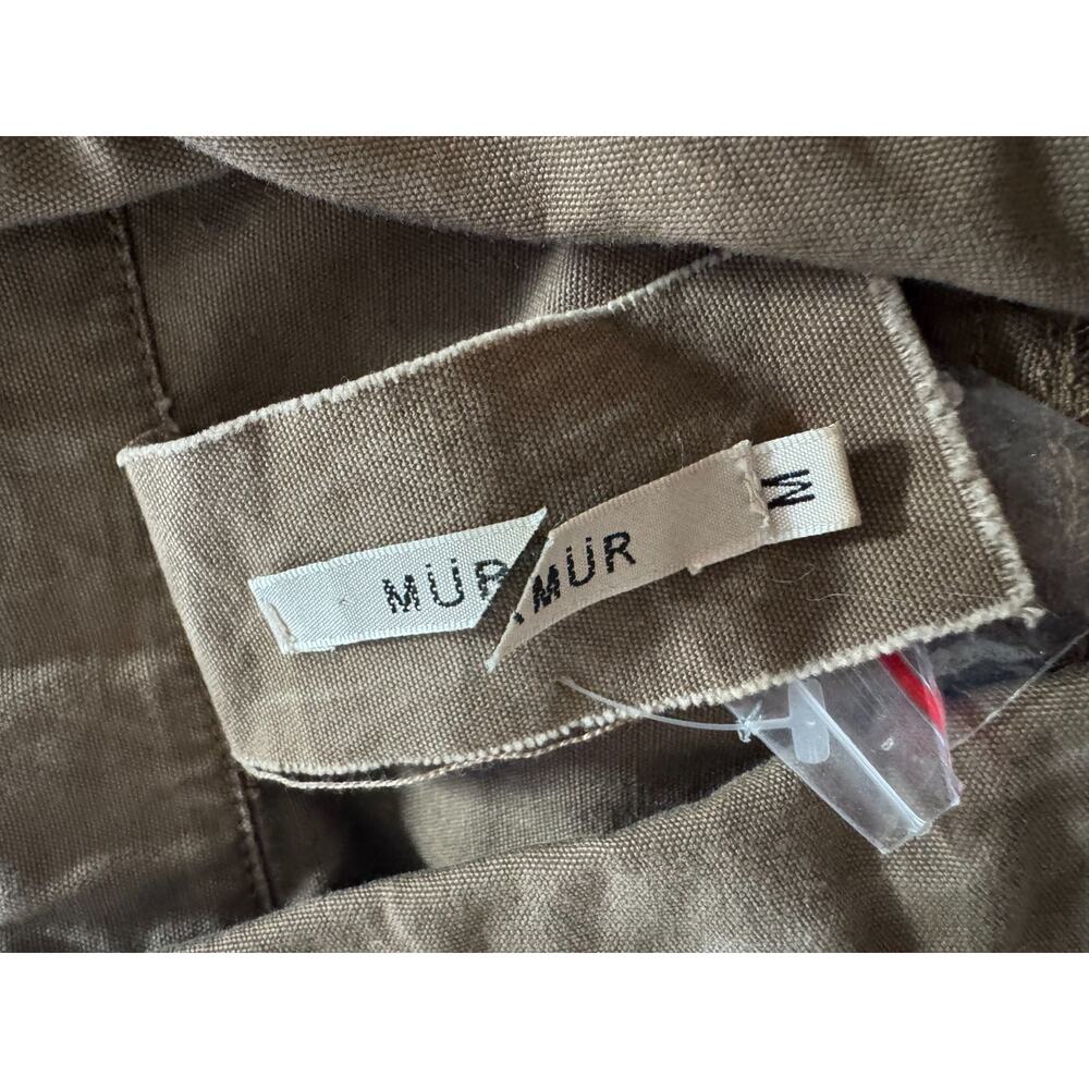 Distressed Brown Green Utility Vest Studded Anchor Graphic Moto Y2K Size S NWOT - Picture 7 of 7